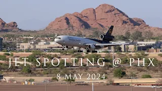 Commentated Jet Spotting @ PHX on 8 May 2024 *A Block of Aviation Instruction*