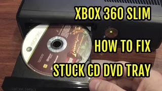 How to repair & open the Xbox 360 Slim disk drive tray when stuck - YouTube