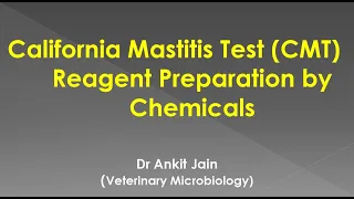 California Mastitis Test (CMT) Reagent Preparation by Chemicals