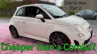 Abarth vs the world. How does the cost to own compare to a corolla or Prius? Cost to Own Pt 2.