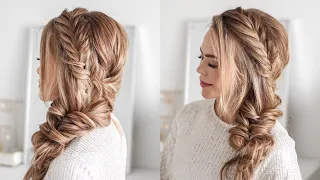 Romantic Braided Hairstyle | Fishtail Side Braid