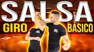 SALSA BASIC TURNS / LEARN THE RIGHT TECHNIQUE / 7 OPTIONS OF BASIC RIGHT TURN