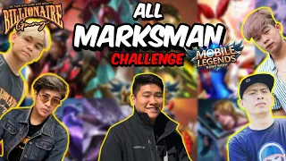 INTENSE All Marksman Gameplay!! (Billionaire Gang Mobile Legends Pro Team)