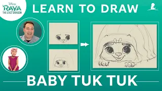 Disney Raya and the Last Dragon: How to Draw Baby Tuk Tuk