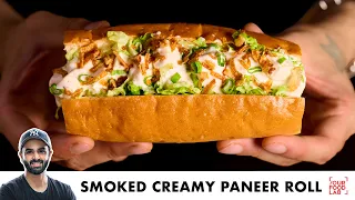 Smoked Creamy Paneer Roll | Veg Paneer Hot Dog Recipe | स्मोक्ड क्रीमी पनीर रोल | Chef Sanjyot Keer