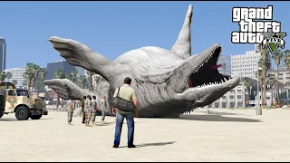 I Discovered The Biggest Sea Monster in GTA 5 History ! (Sea Monster Easter Egg)