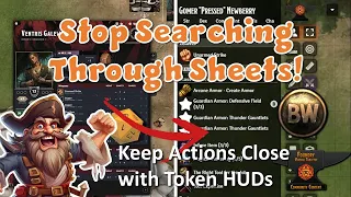 Foundry VTT Module Showcase: Token HUDs Keep Actions Close!