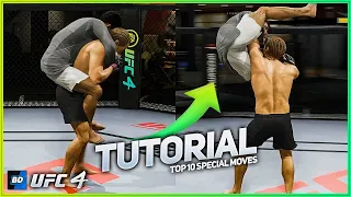 UFC 4 Top 10 Special Attacks/Moves Tutorial and Guide for Beginners (2023)