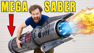 We built a MEGA LIGHTSABER!