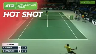 Hot Shot: He Slips And Still Wins The Point!