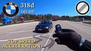 BMW e90 318d Acceleration Top Speed Autobahn POV Drive