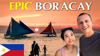 BORACAY - INCREDIBLE SUNSETS 🇵🇭 FULL TOUR (Beaches and Activities) 🇵🇭 Philippines Paradise Island