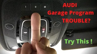 Program Garage Door Opener | B9 Audi A4 S4 A5 S5 Q5 SQ5