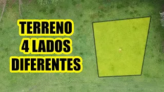 COMO CALCULAR LOS METROS CUADRADOS DE UN TERRENO CON CUATRO LADOS DIFERENTES