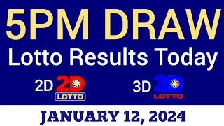 Lotto Result Today 5pm Draw January 12 2024 Swertres Ez2 Stl PCSO