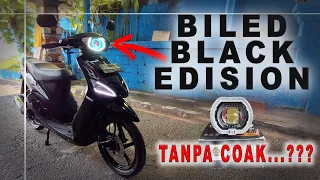 Pemasangan Lampu Projie Biled Black Series Di Mio Sporty || Biled Terbaru Tanpa Coak, PNP