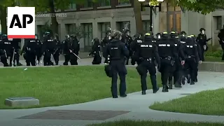 Police break up pro-Palestinian camp at University of Michigan