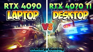 RTX 4090 LAPTOP vs RTX 4070 Ti DESKTOP | Gameplay, Benchmarks, Power Consumption + MORE