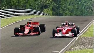 Ferrari F1 2018 vs Ferrari F1 2002 - Nordschleife