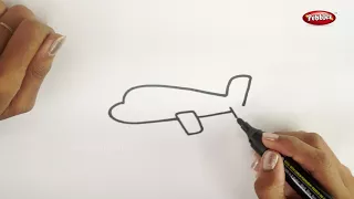 Drawing Step By Step | How to Draw an Aeroplane | Learn Drawing For Beginners | Drawing Basics Kids