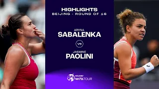 Aryna Sabalenka vs. Jasmine Paolini | 2023 Beijing Round of 16 | WTA Match Highlights