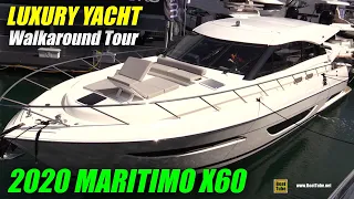 2020 Maritimo X60 Luxury Yacht - Walkaround Tour - 2020 Miami Yacht Show