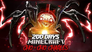 I survived 200 days as cho cho charles in minecraft || 100 days as cho cho charles, wizx