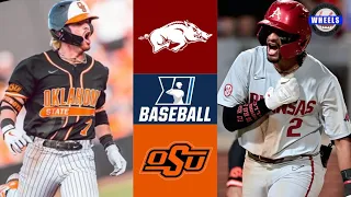 Arkansas vs #7 Oklahoma State (INCREDIBLE GAME!) | Regionals 1-0 Game | 2022 College Baseball