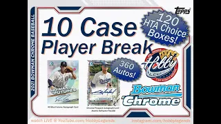 CASES #6-10   -   2021 Bowman Chrome HTA CHOICE 10 Case (120 Box) Player Break eBay 10/23/21