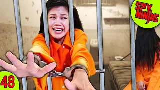 TRAPPED IN PRISON for 24 HOUR CHALLENGE with HACKER GIRL - Spy Ninjas #48