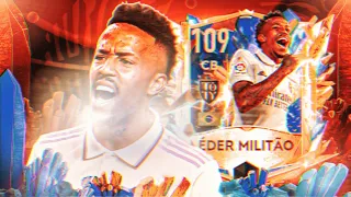 114 OVR Maxed UTOTY Eder Militao is one of the best F2P CB'S in FIFA Mobile 23