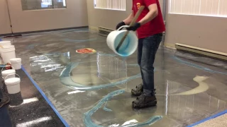 How to Do Amazing Metallic Epoxy Floor!