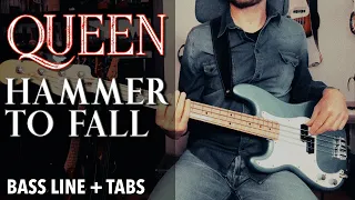 Queen - Hammer To Fall /// BASS LINE [Play Along Tabs]