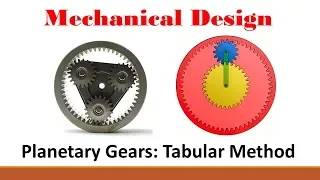 Mechanical Design (Part 7: Tabular Method for Planetary Gears)