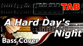 The Beatles bass TAB - A Hard Day's Night (Bass only cover)