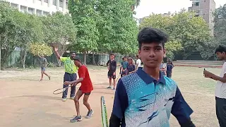 new ball badminton player front and back service coach Mohan partner Bihar state