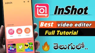 Inshot video editing telugu | Inshot Tutorial for Beginners