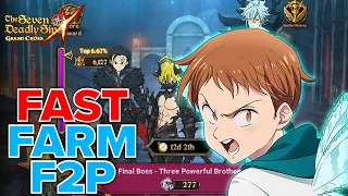 F2P Friendly 3 Turn Final Boss Demon Brother Clear Guide!! | Seven Deadly Sins: Grand Cross