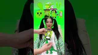 Random Green food MUKBANG🐉🐲 #shorts