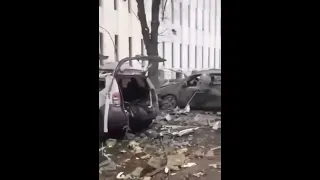 DESTROYED STREET in KHARKIV, UKRAINE