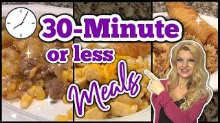 These QUICK DINNER IDEAS can be made in 30 MINUTES OR LESS! | 30 Minute MEALS for BUSY WEEKNIGHTS