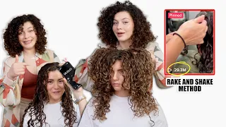 COMPARING 2 VIRAL CURLY HAIR STYLING METHODS ON LONG CURLY HAIR