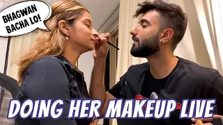 DOING HER MAKEUP LIVE *Gone Wrong*  | Mr.MNV |