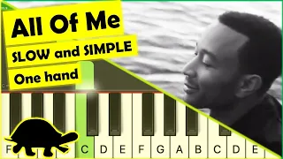 john legend - all of me - piano tutorial - slow easy