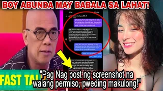 🎯AJ RAVAL PWEDI MAKASUHAN?Boy Abunda May Babala sa Pag-Post ng Convo Screenshot sa Socmed!