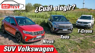 SUV Volkswagen a fondo: Nivus T-Cross y Taos - Pruebas, Equipamiento y Precio