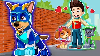 Paw Patrol The Mighty Movie | Chase Runs Away From Home - Sad Story But Happy Ending | Rainbow 3