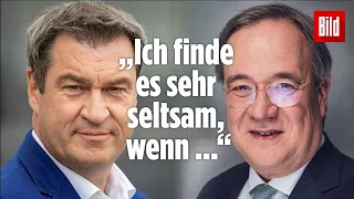 Kampf um Kanzlerkandidatur! SO stichelt Söder gegen CDU-Chef Armin Laschet