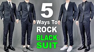 5 Ways To ROCK Black Suit | Men’s Outfit Ideas