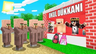 SAKARBEBEK KÖYDE OKUL DÜKKANI AÇTI! 😱 - Minecraft